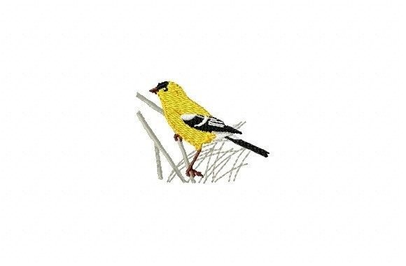 Bird on a Branch Embroidery Design