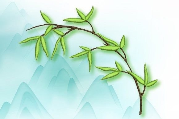Branches with Green Leaves