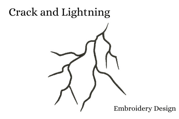 Crack Branch and Lightning Line Art