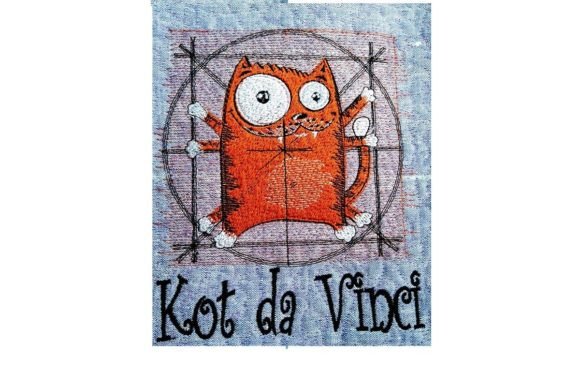 Da Vinci Cat Embroidery