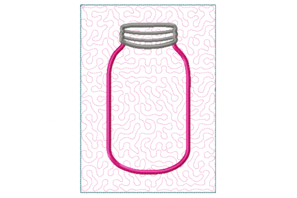Mason Jar Quilt Block Stippling