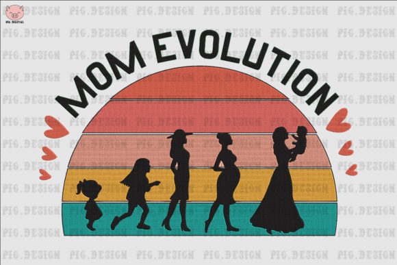 Mom Evolution Embroidery