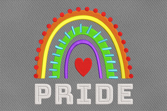 Pride Rainbow Flag Embroidery