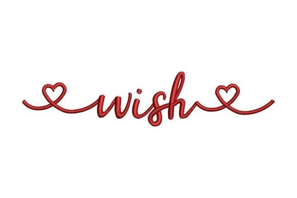 Wish with Hearts Embroidery Design